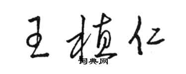 駱恆光王植仁草書個性簽名怎么寫