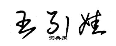 朱錫榮王引娃草書個性簽名怎么寫