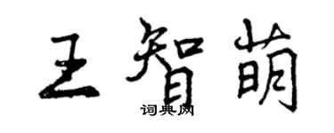 曾慶福王智萌行書個性簽名怎么寫