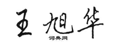 駱恆光王旭華行書個性簽名怎么寫