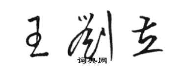 駱恆光王劉立草書個性簽名怎么寫