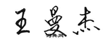 駱恆光王曼傑行書個性簽名怎么寫