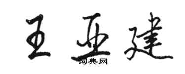 駱恆光王亞建行書個性簽名怎么寫