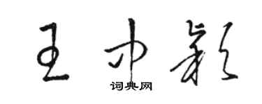 駱恆光王中穎草書個性簽名怎么寫