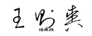 駱恆光王則爽草書個性簽名怎么寫