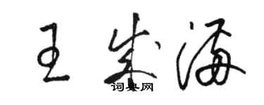 駱恆光王成滿草書個性簽名怎么寫