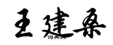 胡問遂王建桑行書個性簽名怎么寫