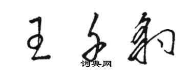 駱恆光王千豹草書個性簽名怎么寫