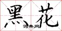 丁謙黑花楷書怎么寫