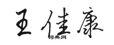 駱恆光王佳康行書個性簽名怎么寫