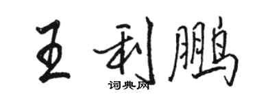 駱恆光王利鵬行書個性簽名怎么寫