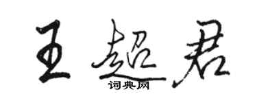 駱恆光王超君行書個性簽名怎么寫