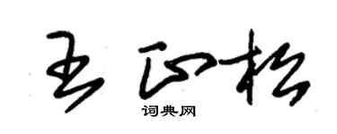 朱錫榮王正松草書個性簽名怎么寫