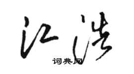 駱恆光江浩草書個性簽名怎么寫