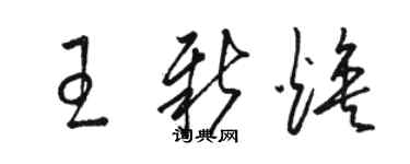 駱恆光王新煥草書個性簽名怎么寫