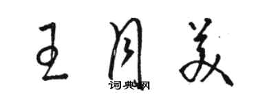 駱恆光王月美草書個性簽名怎么寫