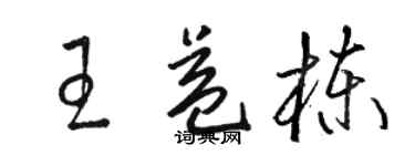 駱恆光王益棟草書個性簽名怎么寫