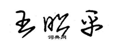 朱錫榮王昭平草書個性簽名怎么寫