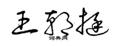 曾慶福王朝挺草書個性簽名怎么寫