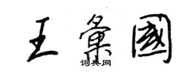 王正良王匯國行書個性簽名怎么寫