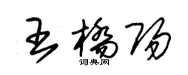 朱錫榮王橋陽草書個性簽名怎么寫