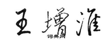 駱恆光王增淮行書個性簽名怎么寫