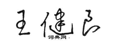 駱恆光王健良草書個性簽名怎么寫