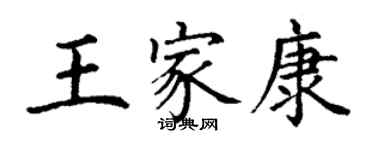 丁謙王家康楷書個性簽名怎么寫