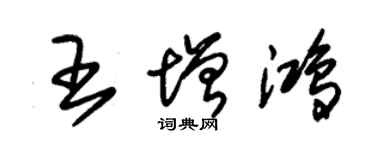 朱錫榮王增鴻草書個性簽名怎么寫