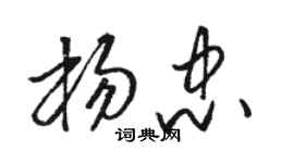 駱恆光楊忠草書個性簽名怎么寫