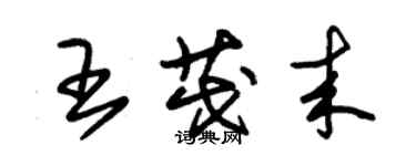 朱錫榮王茂來草書個性簽名怎么寫