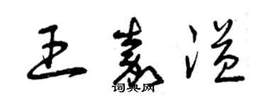 曾慶福王嘉溢草書個性簽名怎么寫