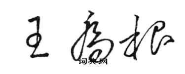 駱恆光王喬根草書個性簽名怎么寫