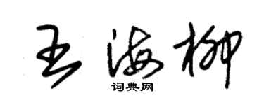 朱錫榮王海柳草書個性簽名怎么寫