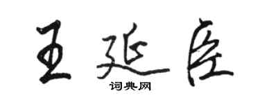 駱恆光王延臣行書個性簽名怎么寫