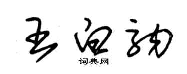 朱錫榮王白駒草書個性簽名怎么寫