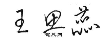 駱恆光王思蕊草書個性簽名怎么寫