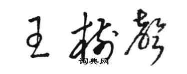 駱恆光王樹聲草書個性簽名怎么寫