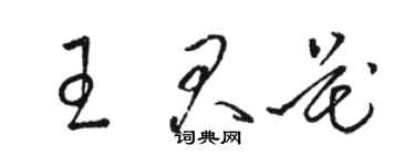 駱恆光王君花草書個性簽名怎么寫