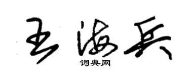 朱錫榮王海兵草書個性簽名怎么寫