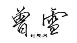 駱恆光曾雪行書個性簽名怎么寫