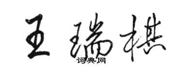 駱恆光王瑞棋行書個性簽名怎么寫