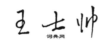 駱恆光王士帥草書個性簽名怎么寫