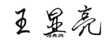 駱恆光王顯亮行書個性簽名怎么寫