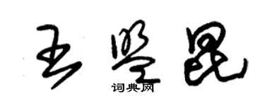 朱錫榮王盟昆草書個性簽名怎么寫