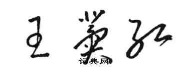 駱恆光王冀紅草書個性簽名怎么寫