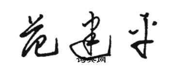 駱恆光范建平草書個性簽名怎么寫