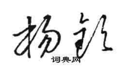 駱恆光楊欽草書個性簽名怎么寫