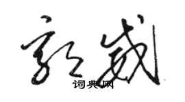 駱恆光郭威草書個性簽名怎么寫