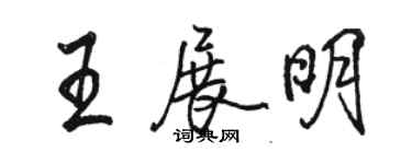 駱恆光王展明行書個性簽名怎么寫